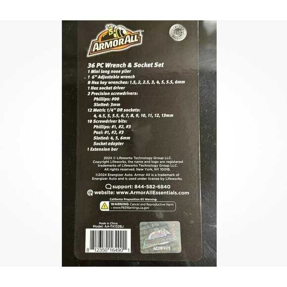 ARMOR ALL 32 PC Compact On-the-go Presicion Screwdriver WRENCH & SOCKET TOOL SET - Picture 3 of 3